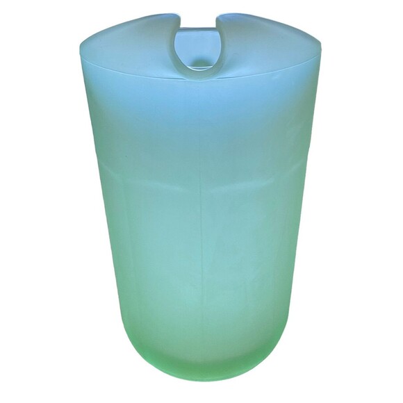 Vintage Jade Green Fogged Glass Pitcher & Goblet Lot of 5 MINTY Rare - Picture 5 of 10